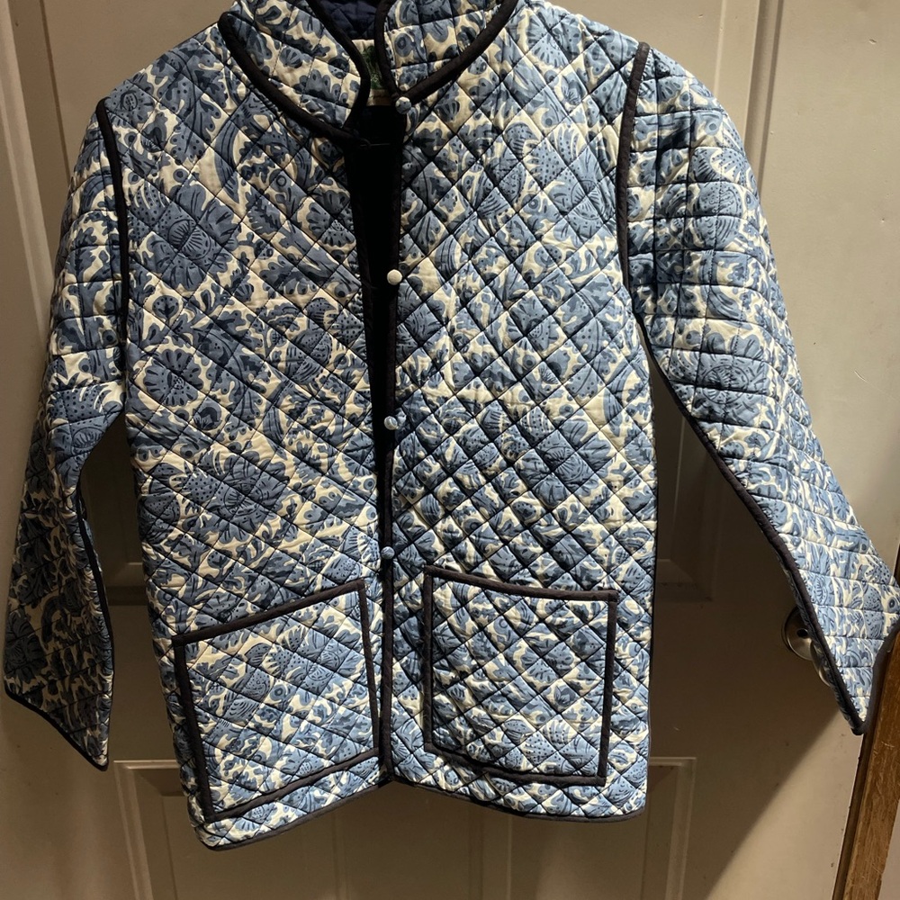 Quilted Blue and White Jacket